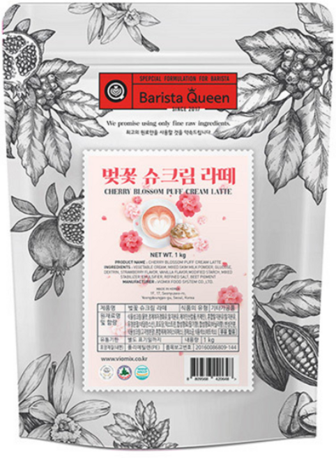 바리스타퀸 벚꽃 슈크림 라떼분말, 1kg, 1개입, 1개