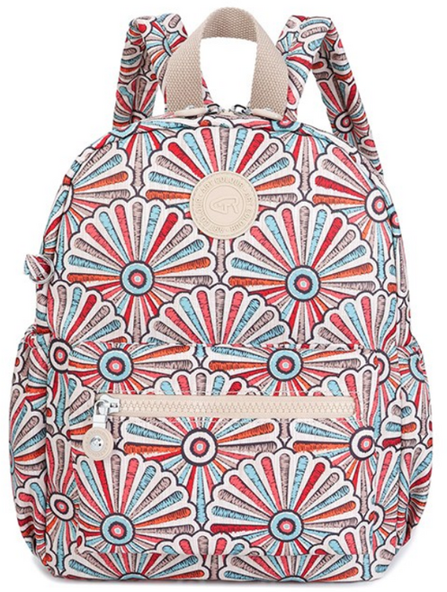 아트컬러 플라워 패턴 생활방수 가벼운 백팩 A91402