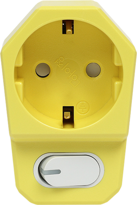 아이정 더좋은 멀티탭 추천 개별 1구 스위치 콘센트, 0.1cm, 옐로우, 3개