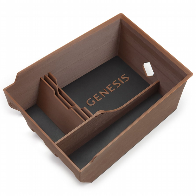 핏콘 제네시스 GV70 콘솔 트레이 차량용 수납함, 2025 이후, 블랙_브라운