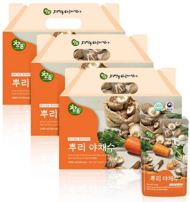참든 뿌리 야채수, 100ml, 90개