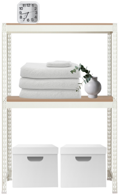 피피랙 미니 선반 수납 다용도실 무타공 앵글 철제 조립식 수납장 렉 가로 300 400 500mm, 300*300*600*2s, 1개, 화이트