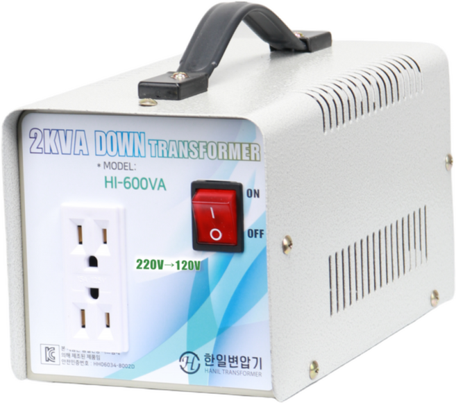 2k 220-120 다운변압기 / 한일트랜스/도란스/ 미국제품을 한국에서 사용, 1개