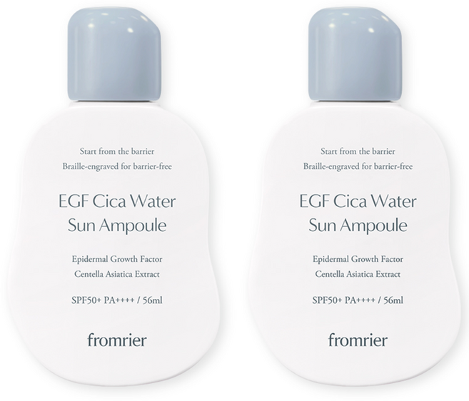 프롬리에 비건 EGF 시카 워터 선앰플 56ml[SPF50+] 1개 (재고보유 000EA), 2개, 56ml