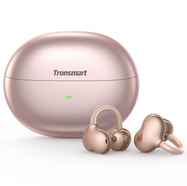 Tronsmart OpenFly Clip 오픈형 클립온 이어버드 무선 이어폰 블루투스 6.0 IPX5 방수 스포츠 이어폰, 골드