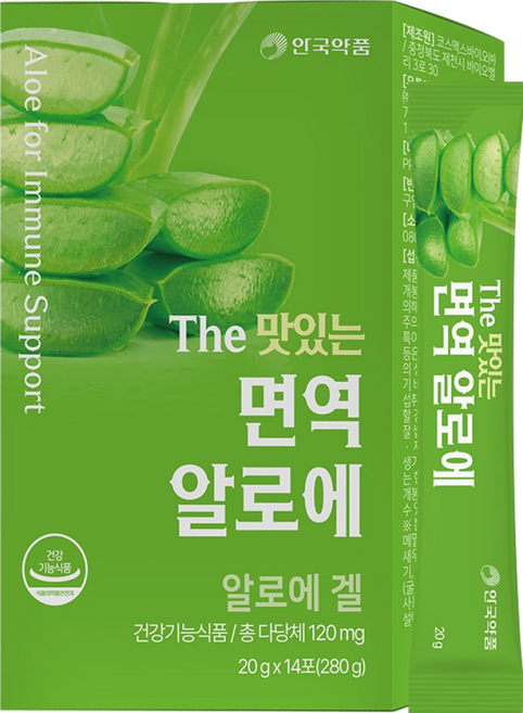 [안국약품] 면역력&장건강에는 면역 알로에 14포X2박스 (4주분), 1개, 280g