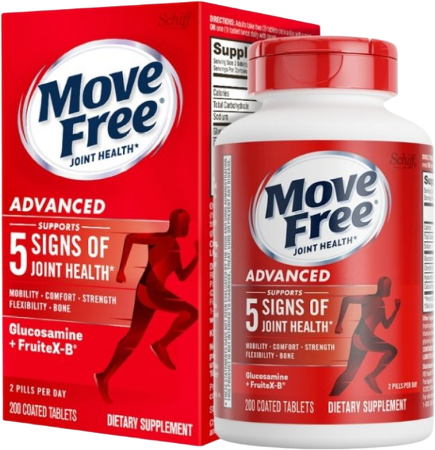Move Free 무브프리 글루코사민 콘드로이친 히알루론션, 1개, 200정