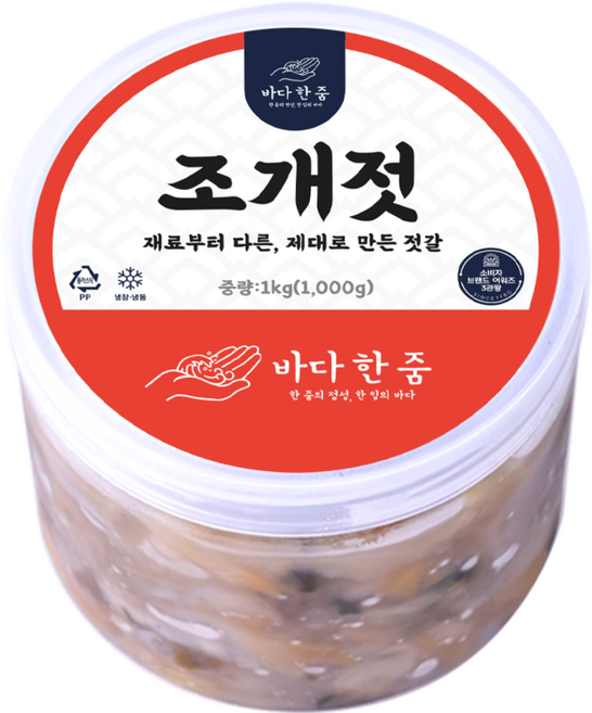 바다한줌 조개젓 바지락 젓갈, 1개, 1kg