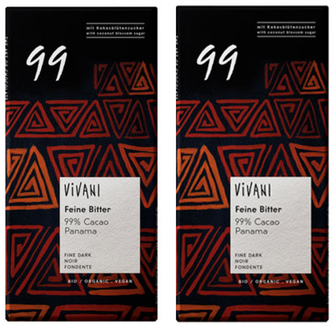 비바니 유기농 다크 99% 초콜릿, 80g, 5개