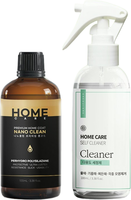 나노클린 프리미엄 리빙 홈코트 클리너 세트 욕실주방 셀프나노코팅 싱크대상판 대리석 화장실, 1세트