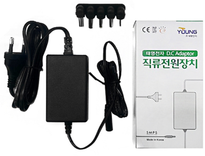 태영전자 전자식아답터 TY 12V 1.5A 코드일체형, 1개