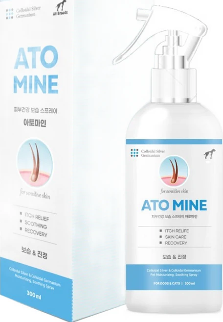 아토마인 스프레이(강아지보습스프레이/강아지미스트/애견미스트/강아지스프레이/강아지가려움/곰팡이/강아지습진/비듬/털빠짐/강아지아토피/고양이스프레이/고양이미스트/링웜), 1개, 300ml - 쿠팡