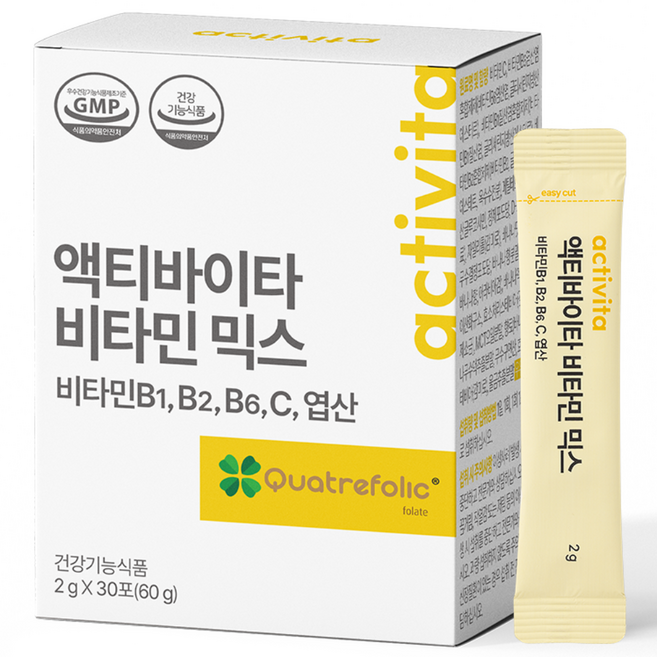 맛있는 비타민B 영양제 액티바이타믹스 여성 남성 어린이 청소년 멀티비타민 1BOX, 60g, 1개