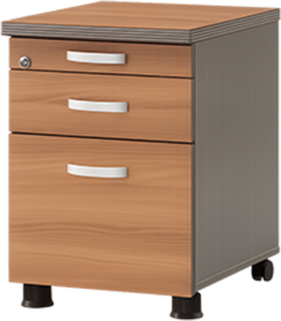 (볼레일) 고급형 3단레일 A형 가구뱅크 이동서랍 사무용 사무실가구 책상 수납장 서랍장, NEW목재펜이동서랍아카시아