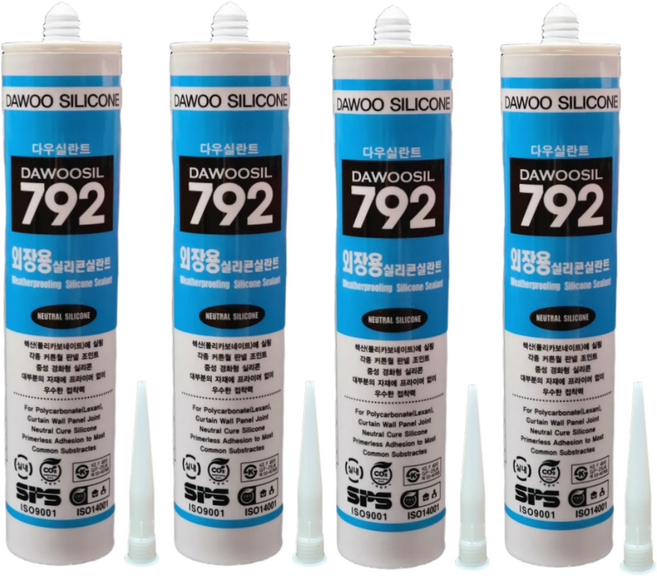 퀵마켓 렉산용 외장용 실리콘 다우실 792 투명, 4개