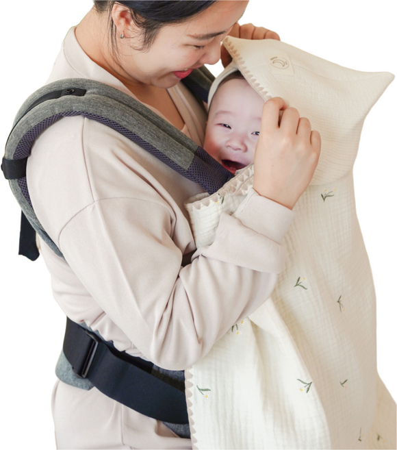 거즈 아기띠워머 (4계절) 아기 가리개 햇빛가리개 신생아 가리개 임신/출산/백일선물 아기이불 거즈이불 낮잠이불 수유가리개 봄달, 데이지