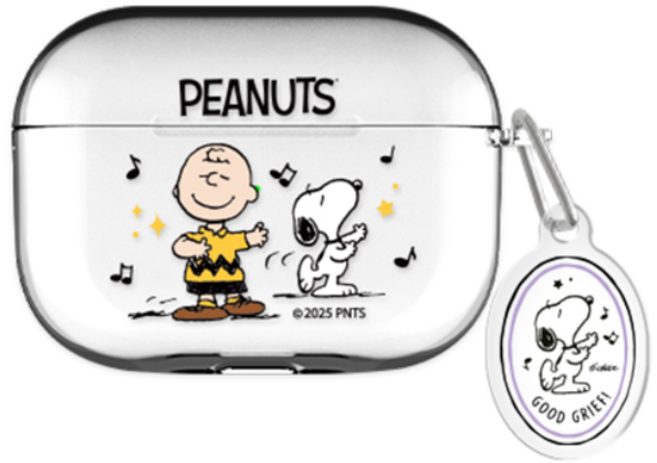 스누피 에어팟프로3 클리어 케이스 +아크릴키링 세트, 씽앤쏭_댄스타임, AirPods Pro(3세대)