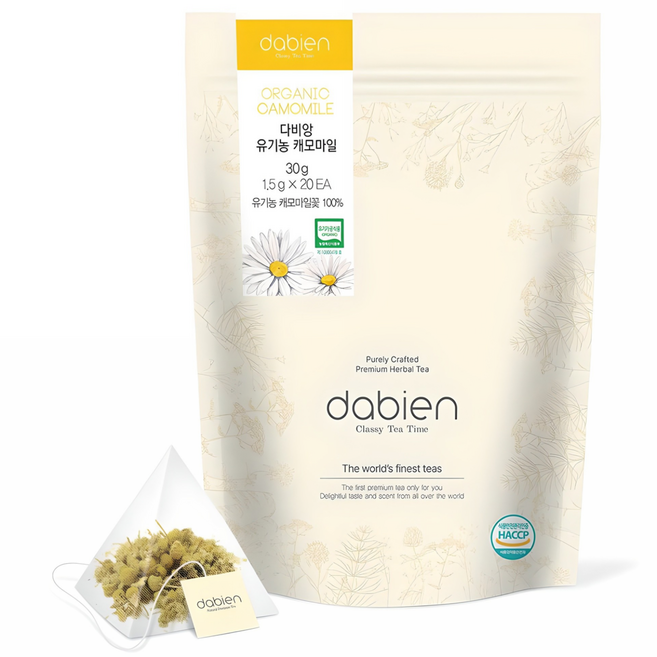 다비앙 유기농 캐모마일 티백, 1.5g, 20개입, 1개