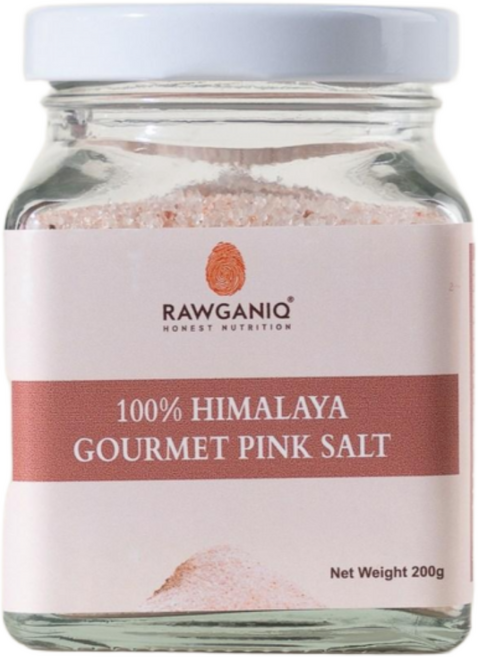 [요리의 품격을 높이는] 로가니큐 100% 히말라야 프리미엄 핑크솔트 가는입자 아침에 소금물 한잔, 1개, 200g