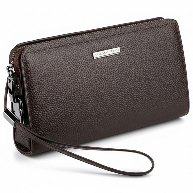 윌리엄캠벨 소가죽 남성클러치백 손가방 일수가방 핸드폰 수납 장지갑 다이얼락 W213