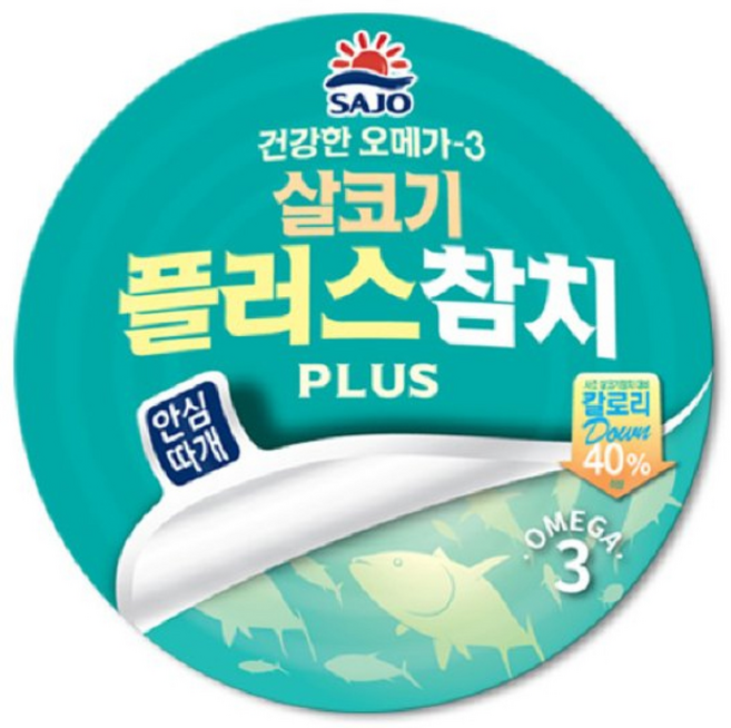 사조참치 살코기 플러스 안심따개 참치, 100g, 48개
