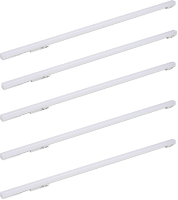 엘포스 LED SIMPLE 1200mm 티에스라인등 레일조명 특허등록 TS라인등 슬림형 고출력 플리커프리 바디화이트 +니트럴장갑1개포함, 5개, 전구색