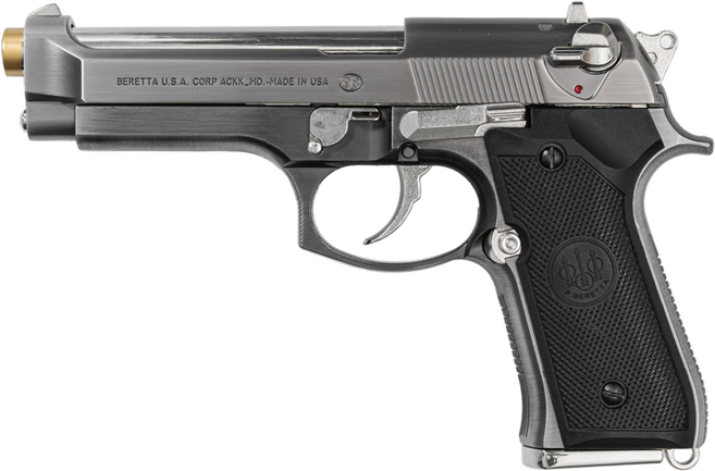 건덕스 베레타 m9 92fs 풀메탈 수정탄 고무탄 총 권총, 1개, 블랙