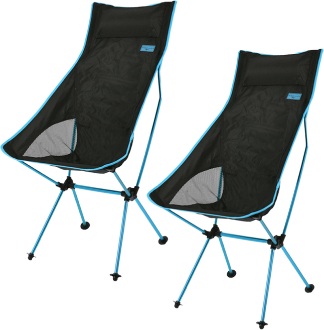 키스톤 초경량 캠핑의자 RELAX 하이백 1+1, 2개, 스카이블루