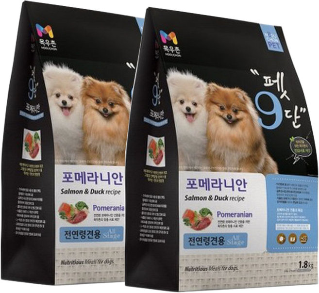 목우촌 펫9단 말티즈 포메라이안 푸들 요크셔테리어 전용 사료 1.8kg, 1개