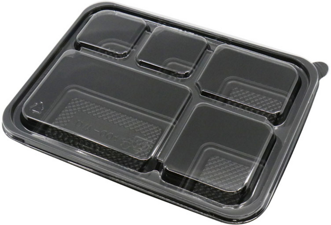 엠엔피 일회용 돈까스용기 1회용 도시락 고급 도시락용기 MP-5 5칸, 1개, 50세트