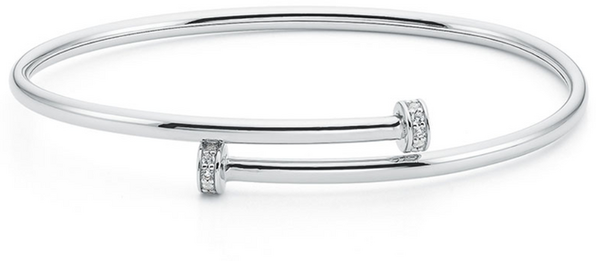 로이드 [실버 925] 에센셜 페기 크로스 뱅글 팔찌 LLBS26106S