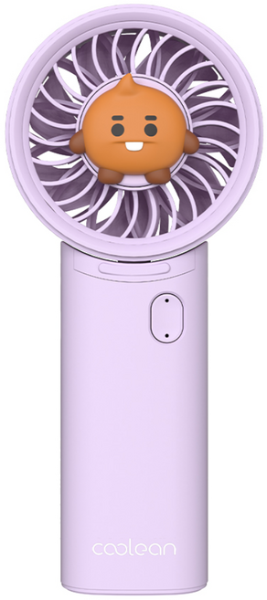 쿨린 BT21 핸디형 휴대용 미니 선풍기 3600mAh, 퍼플(슈키)