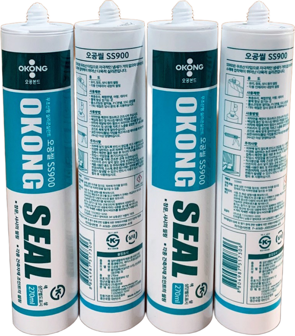 오공 무초산 실리콘 SS900 샷시 창호 메꿈용 백색 270ml, 25개