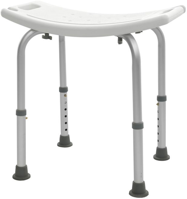 BYTAN 6단계 높이 조절 샤워 목욕 의자 사각형 욕실 의자 미끄럼 방지 알루미늄 합금 노인 임산부 안전의자, White