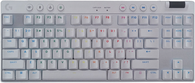 로지텍 PRO X TKL LIGHTSPEED 무선 게이밍 택타일 키보드, 화이트, PRO X TKL 화이트 택타일 갈축, 갈축