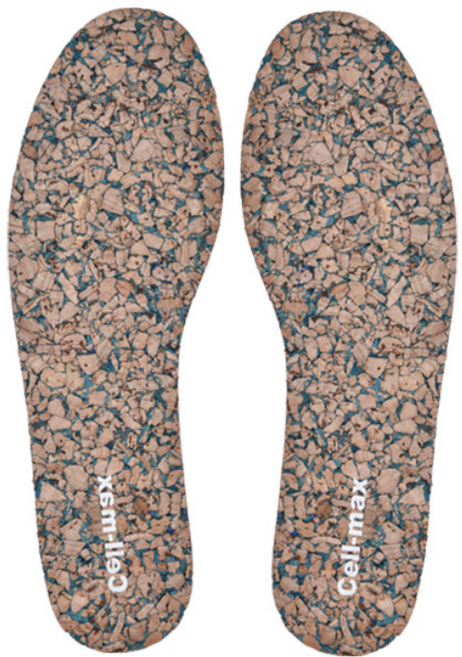 셀막스 천연 코르크 깔창 평솔 운동화 등산화 깔창, RED, 1개