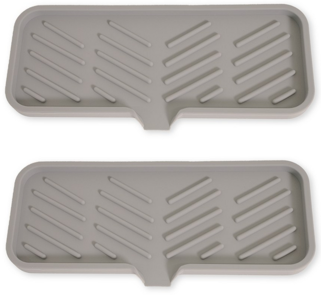 살림마루 실리콘 주방 거치대 L 2개, 그레이