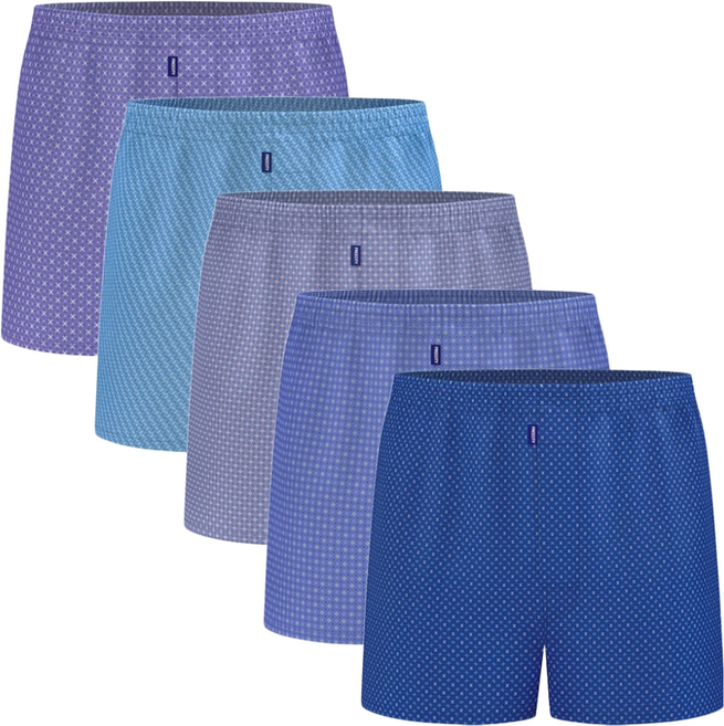 BYC 프리시티 남성 면100% 사각 트렁크 팬티 5종세트 1014