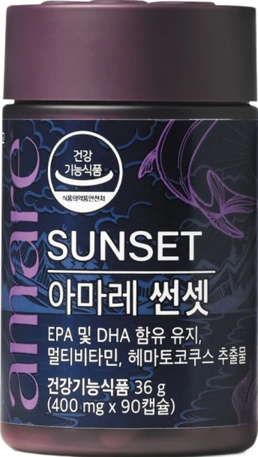 뷰티모아 아마레 썬셋 비타민 함유 400mg x90캡슐, 1박스, 90정 - 쿠팡