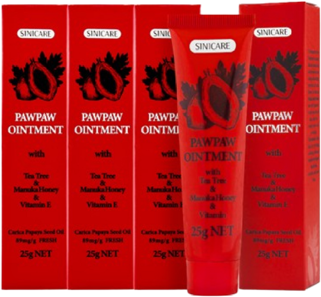 시니케어 호주 포포 PAW PAW 오인트먼트 고함량 티트리 마누카, 4개, 25g