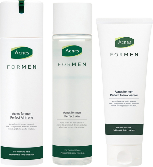 아크네스 포맨 퍼펙트 3종세트 (올인원 200ml+스킨200ml+폼클렌저150ml), 1개