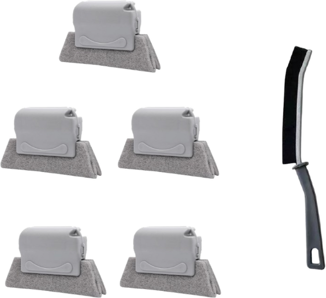 아이엠컴퍼니 틈새브러쉬 틈새솔 청소솔 세척 창틀 주방, 5개, 그레이