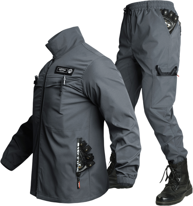 ANYOU 남자 춘추 야외 낚시복 다기능 방풍 방수 작업복 정비복 현장복