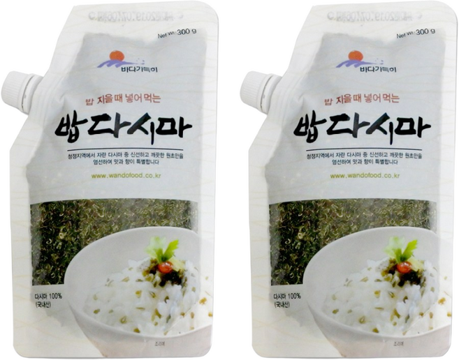 밥다시마 300g 다시마쌀 잡곡 처럼 사용하세요 다시마밥, 2개