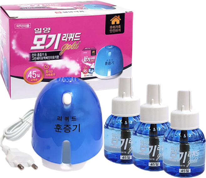 일양약품 일양 액체모기향세트(훈증기 1+액체모기향 3), 4개, 1세트