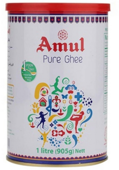 Amul Pure Ghee Butter 아물 퓨어 기버터 (India 500ml / 905ml), 905g, 1개