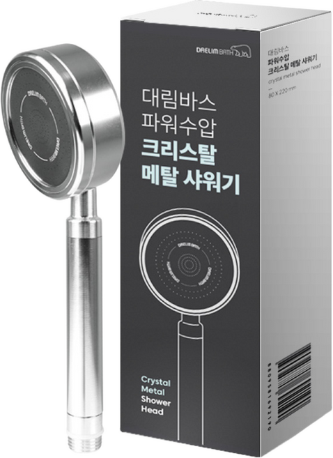 대림바스 파워수압 크리스탈 메탈 샤워기, 1개