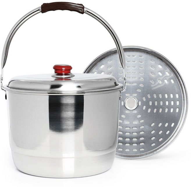 선학 인덕션 스테인레스 들통 3호, 27cm, 실버, 1개