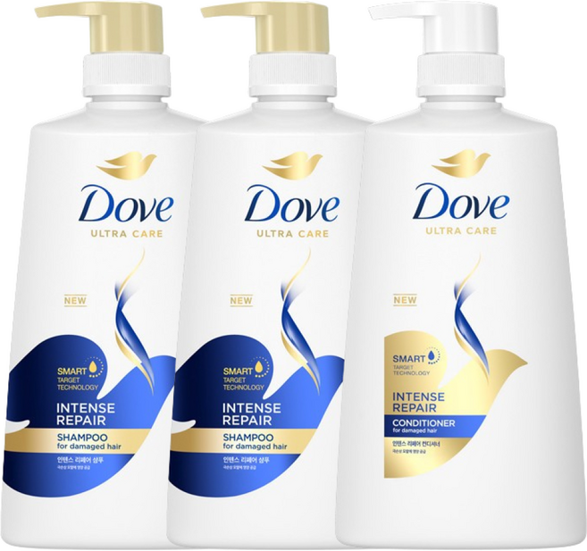 도브 인텐스 리페어 샴푸 2+ 컨디셔너 1, 1개