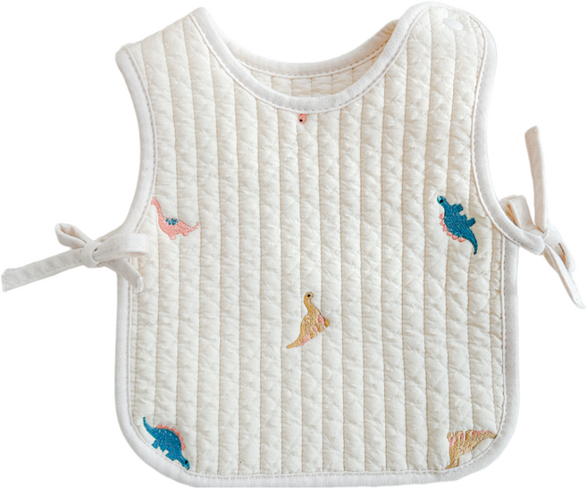 마롤로뜨 아기 자수 누빔 조끼형 턱받이, 크앙디노, 1개, 1매